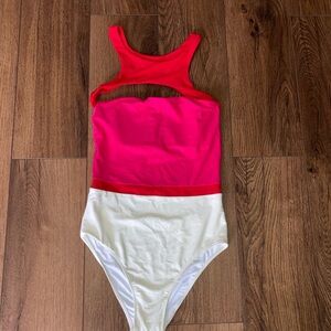 Summersalt Red and Pink One-Piece Swimsuit